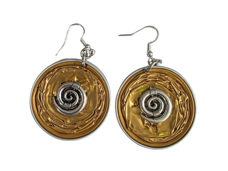 Coffee Pod Spiral Earrings